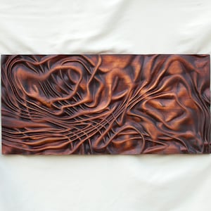 Organic Wood Wall Art, woodcarving, &quot;Organic flow 1&quot;, Free shipping