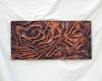 大型木彫、米国配送関税込み、抽象的な有機木彫、木彫、「抽象的な流れ