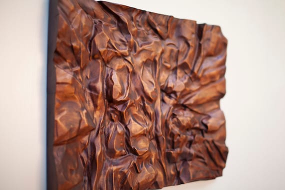 Large Size Wood Sculpture, Wood Wall Art, Modern Organic Relief Sculpture 