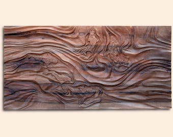 Large size Wood Sculpture, US Delivery Duty Paid, "Aquatic composition 1", Wood Wall Art, Custom order, Modern organic relief Sculpture
