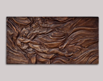 Organic Wood Wall Art, woodcarving, "Dance"