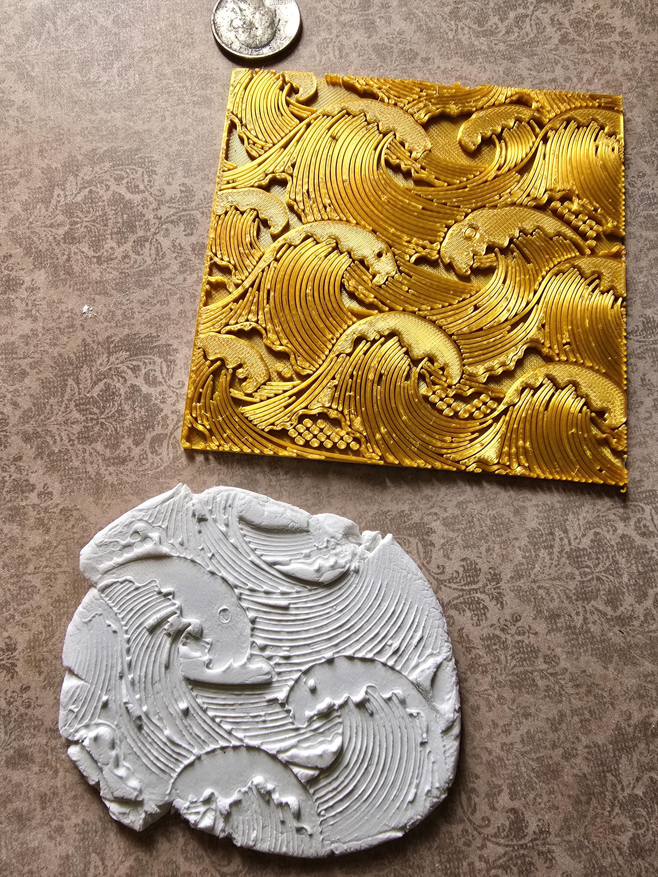 3D Printed Clay Texture Mats | Large Patterned Impression Plates for ...