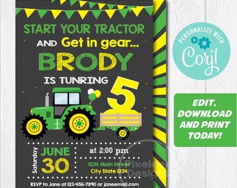 John Deer Invitation Etsy