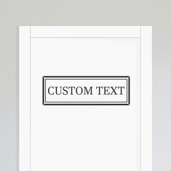 Custom Text Door Sticker, Personalized Entryway Decal, Modern Home Decor, Minimalist Door Design, Elegant Vinyl Lettering Wall Art D00724