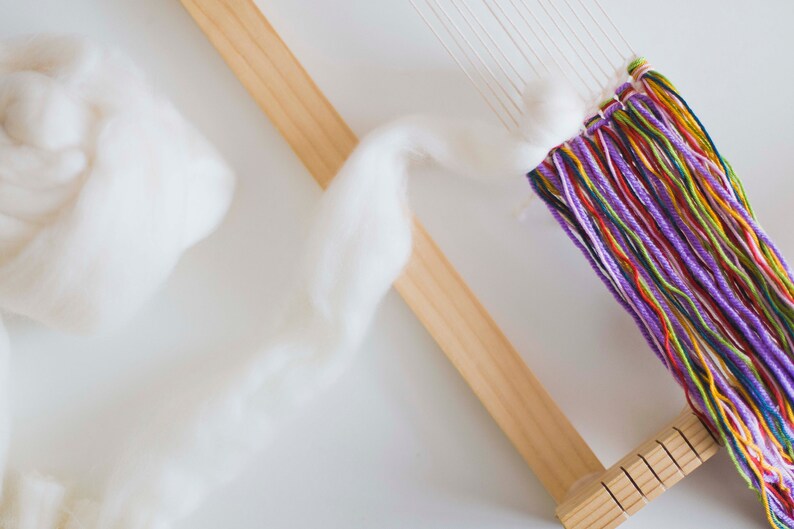 Rainbow Cloud Mini Weaving Custom Made Wall Hanging image 2
