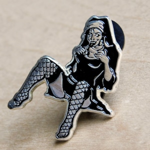 Sexy Nun Pin - Horror Pin - Nun - Demon - Pin Up - Enamel Pin - Occult - Horror Gifts - Goth - Punk