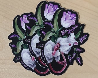 Lavender Dreams Rat Sticker