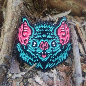 Bat Enamel Pin - Horror Pins - Dark Art - Spooky - Halloween - Bat Art - Vampire Bat - Halloween Gifts - Punk -