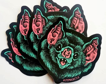 Bat Sticker - Vampire Bat - Horror - Horror Art - Horror Decor - Spooky - Bat Decals