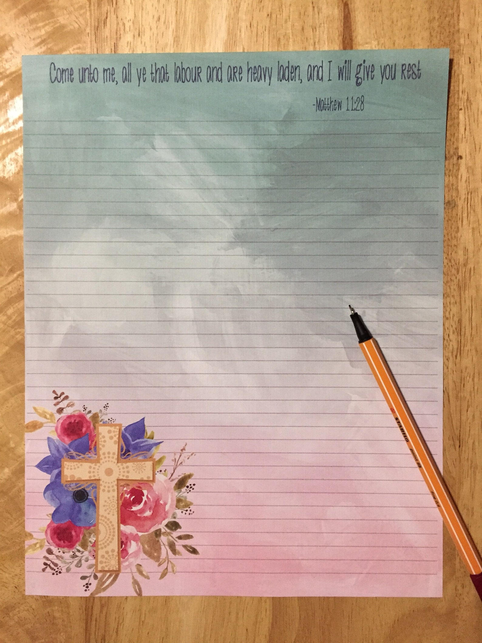 Christian Stationery Etsy