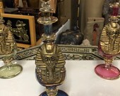 KING TUT Egyptian Perfume Glass Bottle quot Made in Egypt quot Collectible