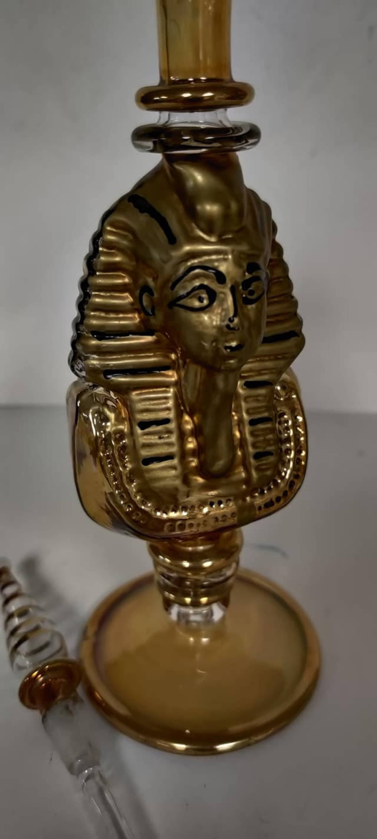 King Tut Egyptian Perfume Glass Bottle Made In Egypt Etsy