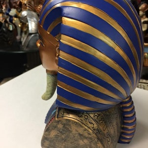 Egyptian Tutankhamen Golden Mask King Tut 9'' H - Etsy