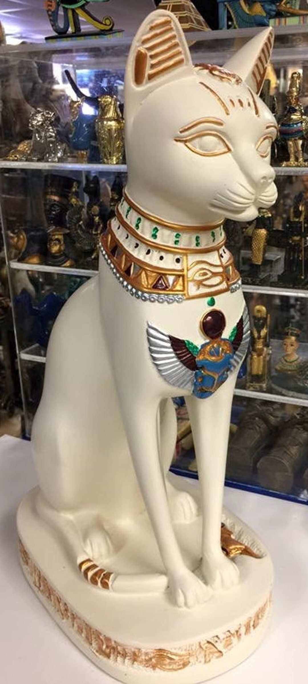 Unique Large Egyptian Cat Statue 15'' H Made in Egypt Etsy