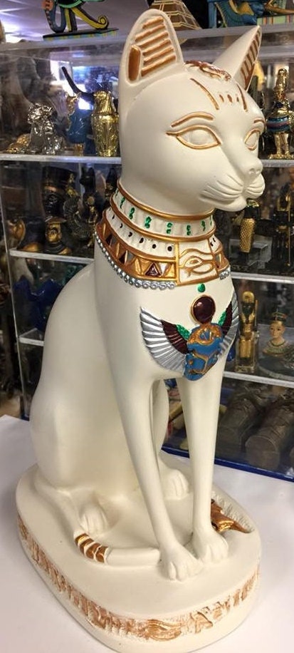 Statuetta Di Gatto Egiziano – Scultura Della Dea Protetta Antica – Bastet Ornamento In Res Per Casa, Giardino, Ufficio, Da Collezione - 10