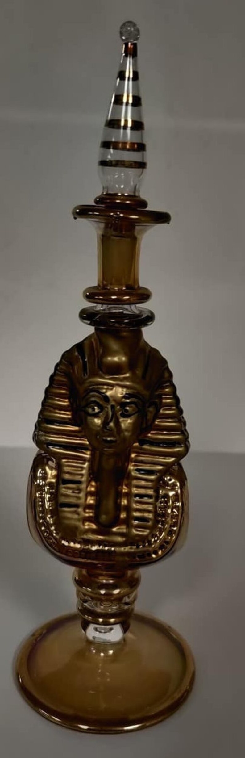 KING TUT Egyptian Perfume Glass Bottle Made in Egypt Etsy
