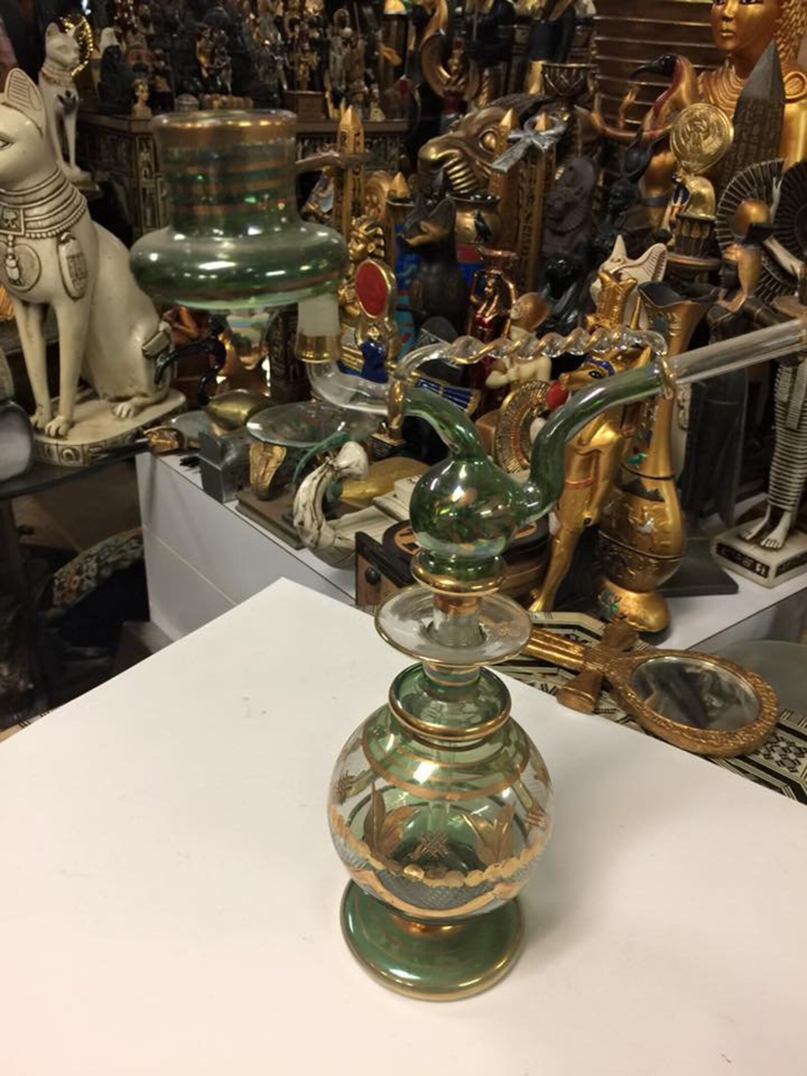 Vintage Unique Glass Egyptian Hookah Shisha Made In Egypt Etsy