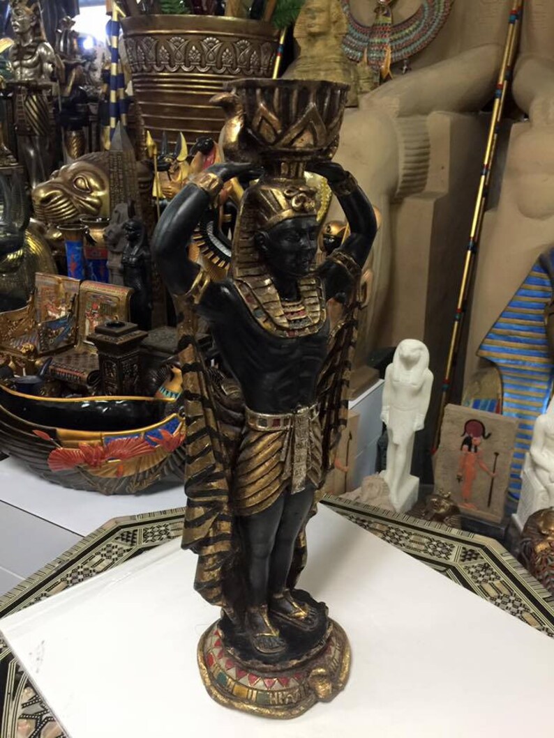 Vintage Egyptian Male Servant Candle Holder Made in Egypt Etsy