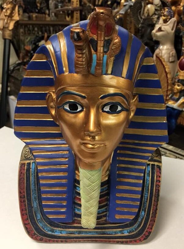 Egyptian Tutankhamen Golden Mask King Tut  9''  H