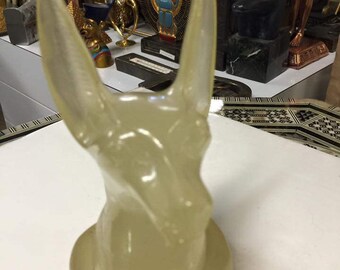 Vintage Large Egyptian God Anubis Glow In The Dark Made In Egypt