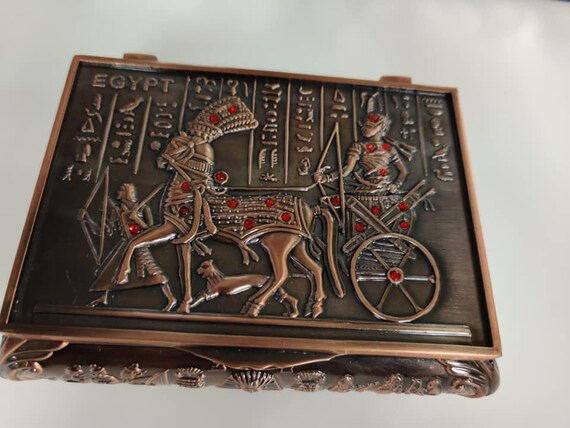 Unique Heavy  copper Wash  Egyptian Pewter Jewelr… - image 4