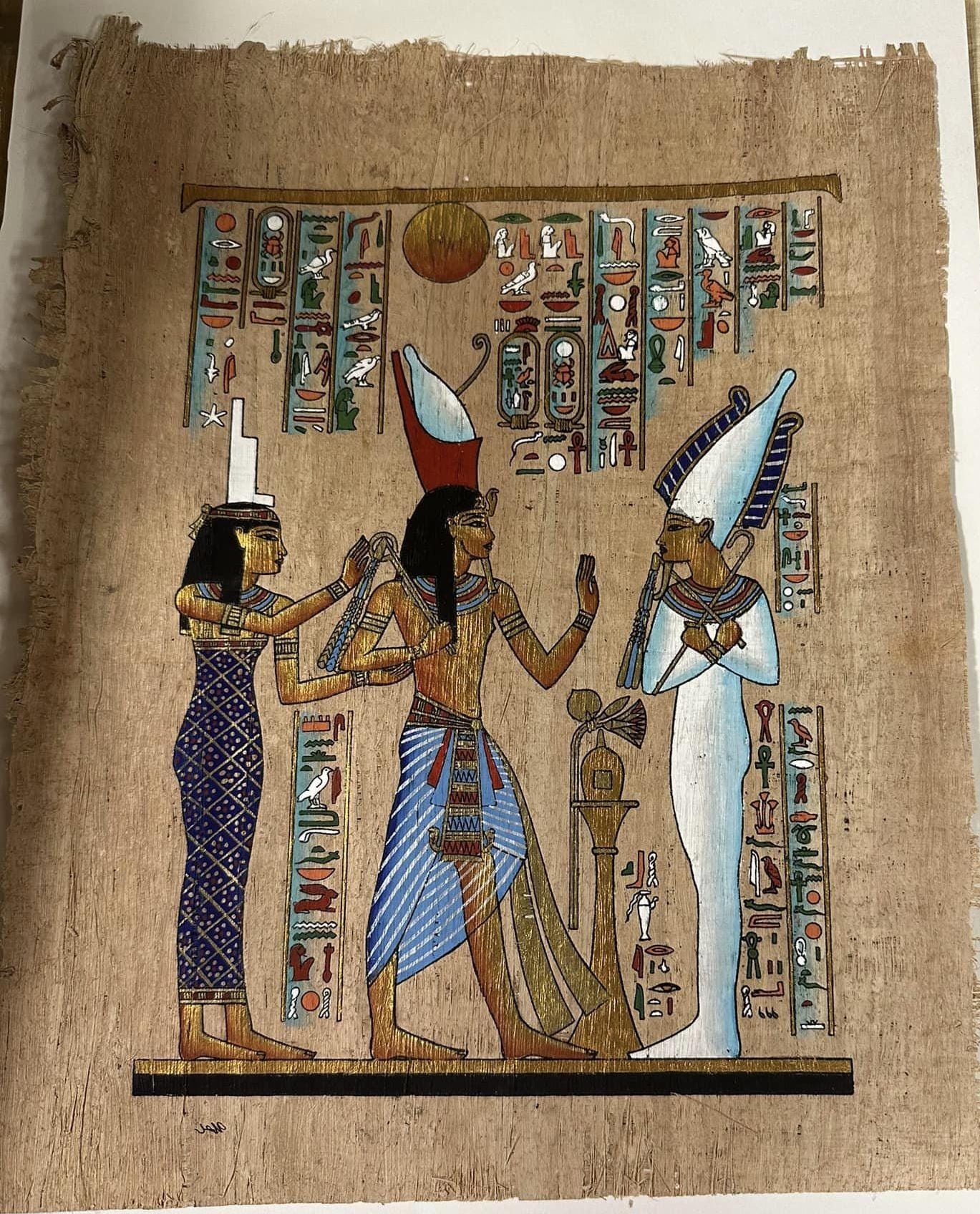 ヴィンテージの古いエジプトのパピルス。エジプトで作られ