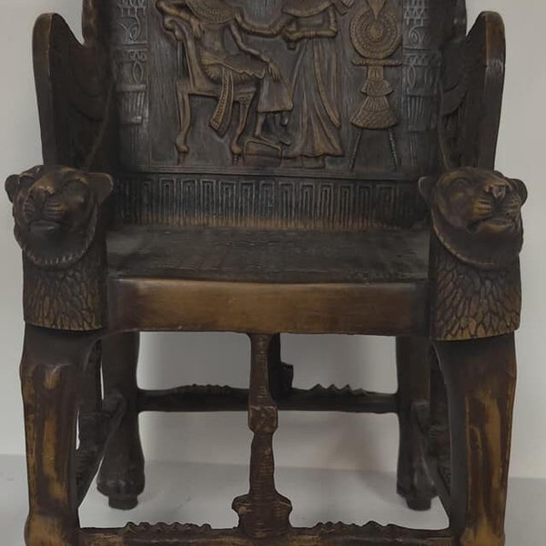 Unique Hand-Crafted Egyptian Throne Chair The high-quality decoration Egypt Museum