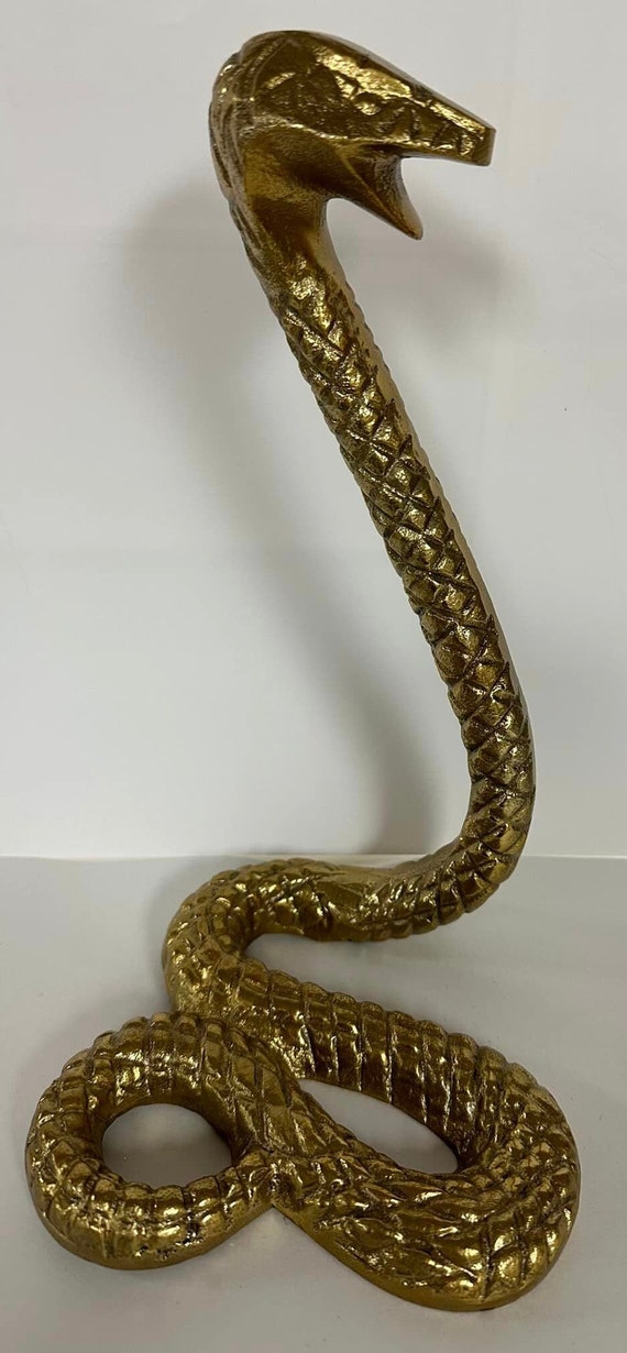 Unique Hand Carved Brass Egyptian Cobra /SNAKE  10
