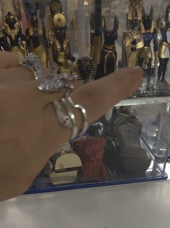 Unique Egyptian Solid Silver Cobra Ring ( Free Si… - image 2