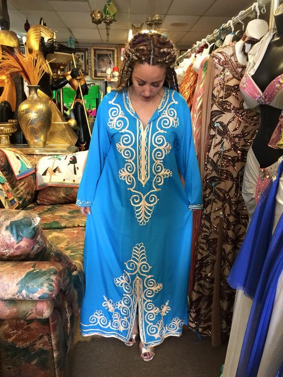 Egyptian Handmade Cotton Caftan (Long Dress) Galla