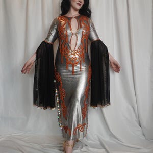 brown off the shoulder maxi dress Off-shoulder w/ side slit / M event:Pageant Girl Dress:7 Temple Dresses and Where layered necklaces for an