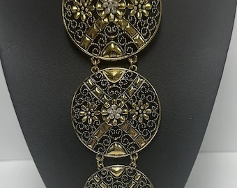 Bedouin Egyptian (Tribal style) Brass Necklace 24''Length Made in Egypt