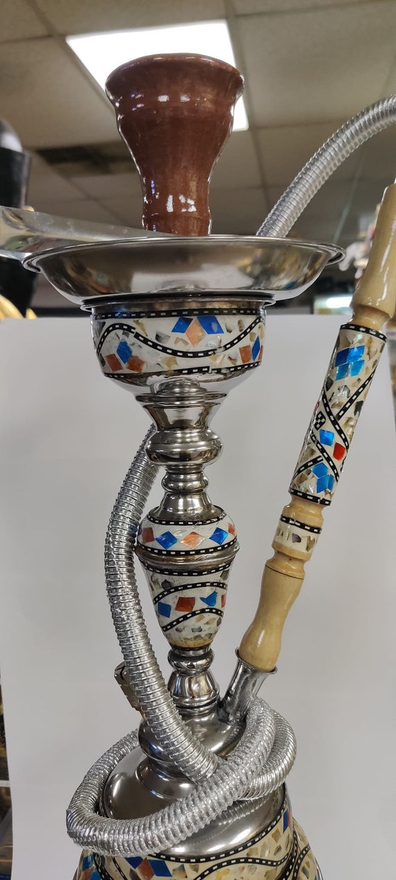 Unique Brass  Dance Shisha Shamadan  Silver Color 