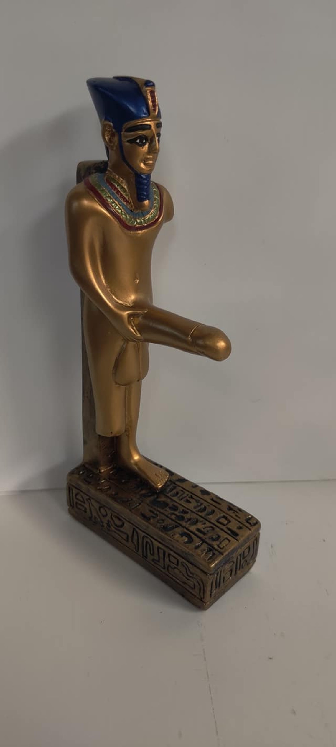 Unique Egyptian God Min Statue Hand Carved Made in Egypt Etsy