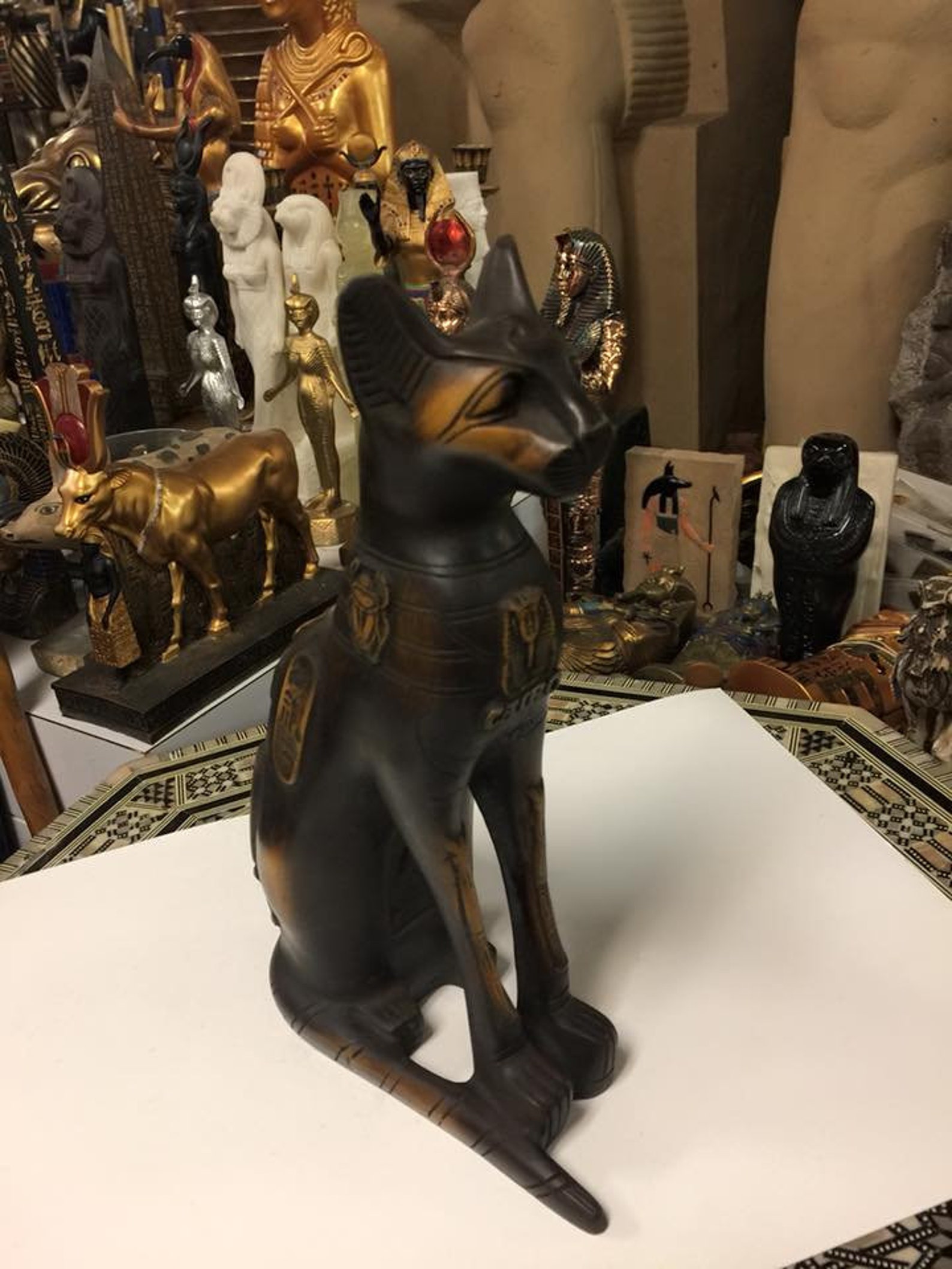 Unique Egyptian Large Cat Statue Made in Egypt Etsy