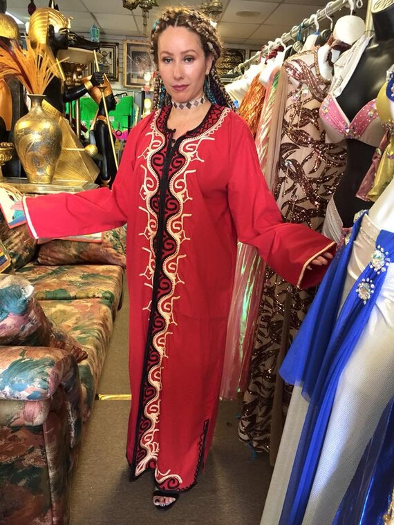 Egyptian Handmade Cotton Caftan (Long Dress) Galla