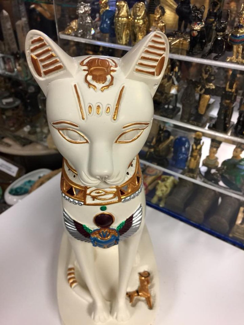 Unique Large Egyptian Cat Statue 15'' H Made in Egypt - Etsy