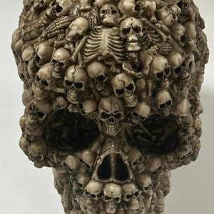 Unique Large  Skull Head Statue Skeleton Decor outdoors and Indoors