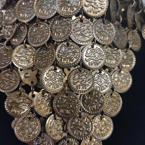 Egyptian Gold Plated Brass Coin Necklace Made in Egypt 16'' L Made in ...