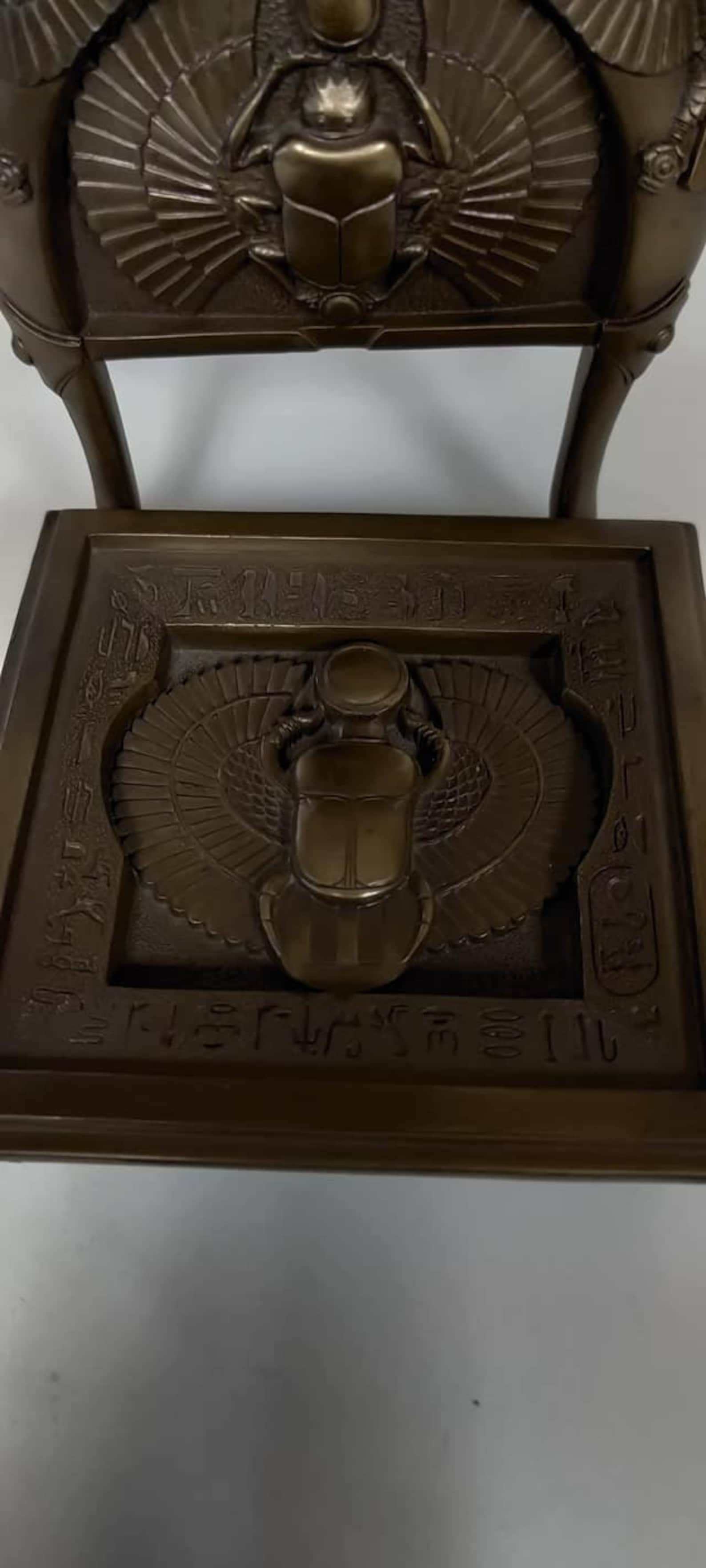 Vintage Heavy Hand Carved Egyptian King Tut Jewelry Box Made | Etsy