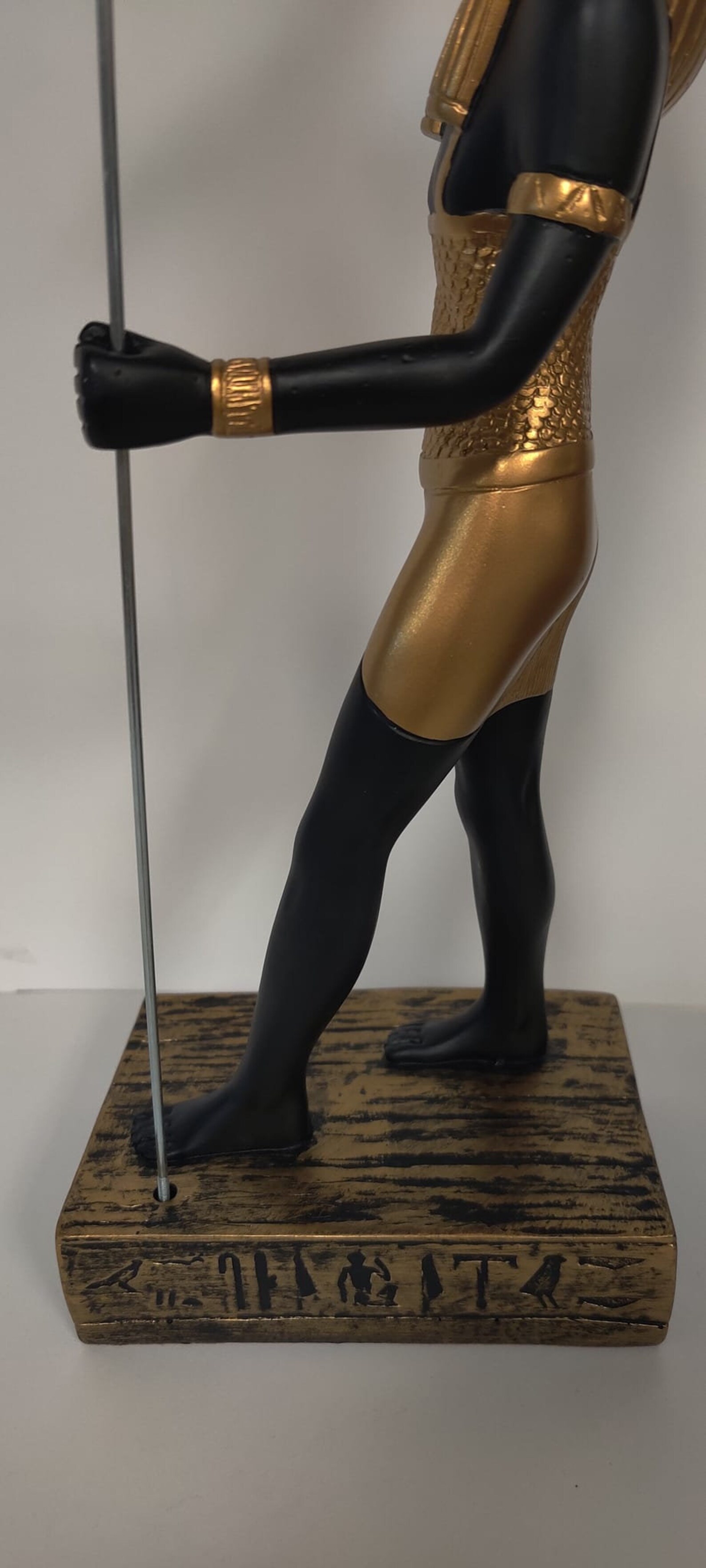 Unique Heavy Egyptian God Seth Statue Hand Gold Leafed and Detailed 12 ...