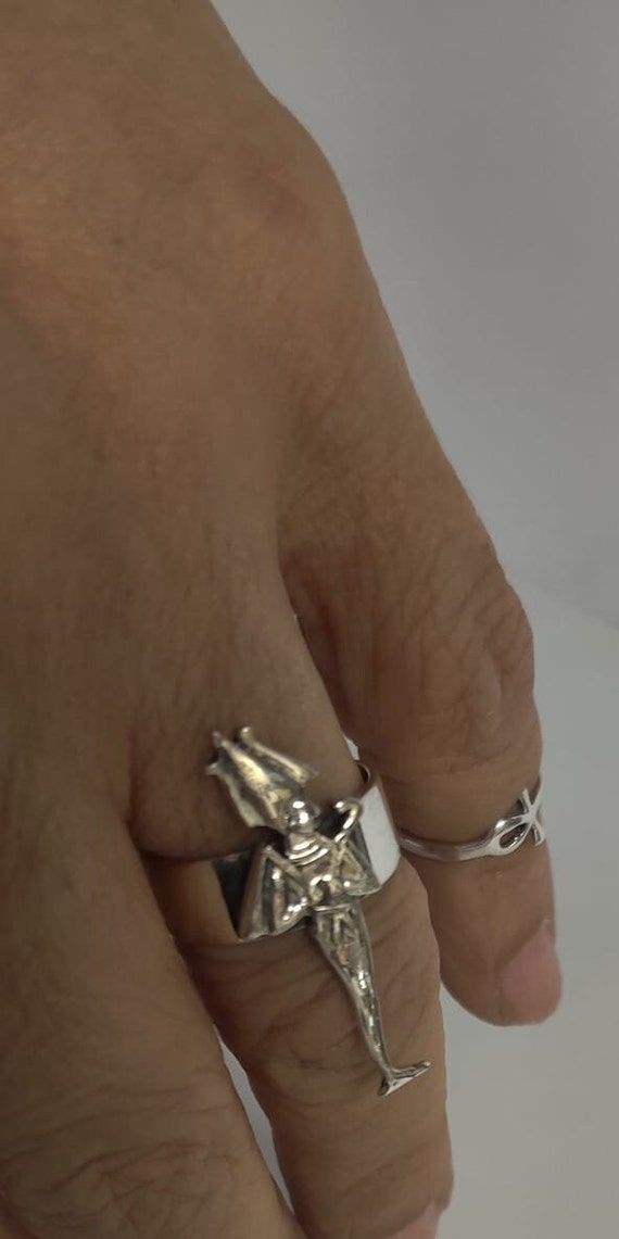 Osirus Rings Unique Egyptian God Osirs Ring Size 7 Sterling Silv… - Gem