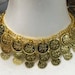 Egyptian Gold Plated Brass Coin Necklace 16'' L Made - Etsy