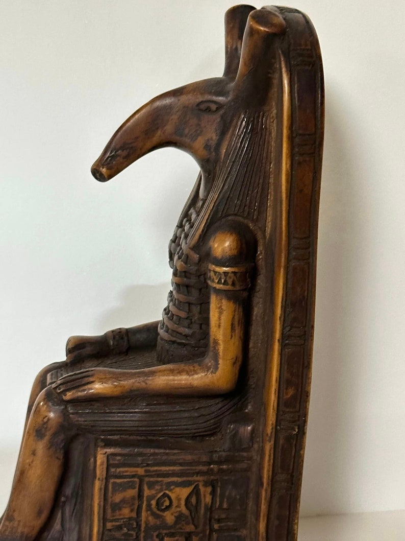 Vintage Egyptian Statue God Seth Collections Heavy Stone 8''H Made in ...