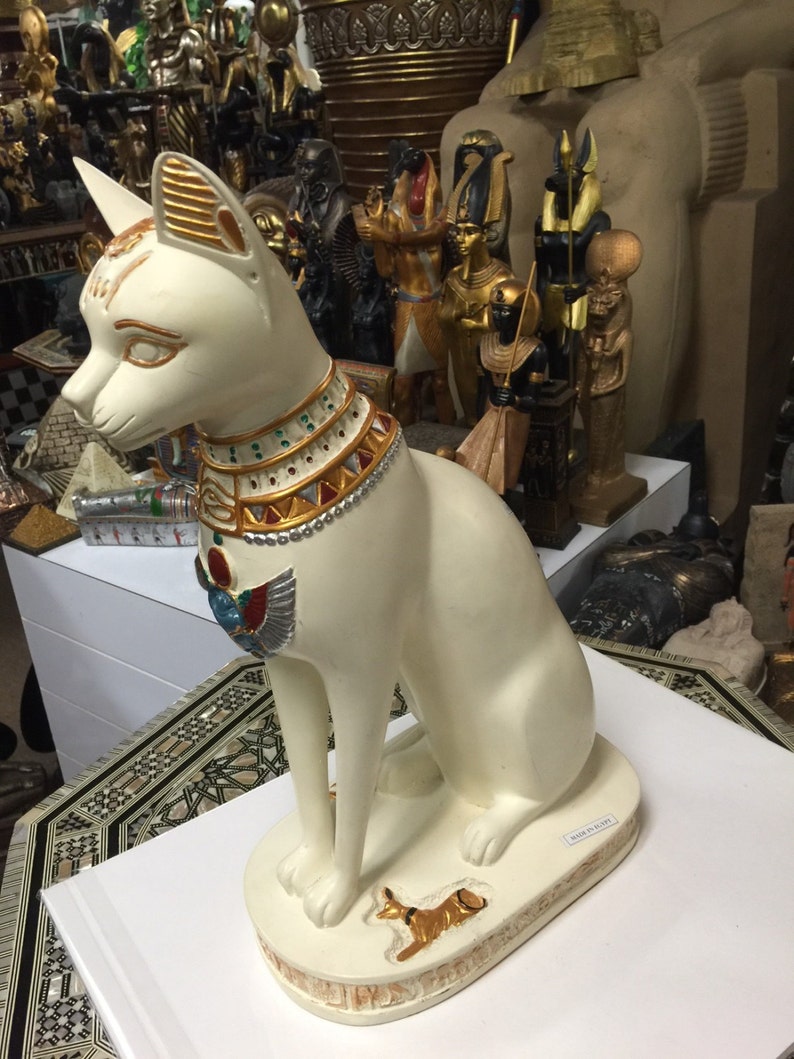 Unique Large Egyptian Cat Statue 15'' H Made in Egypt Etsy