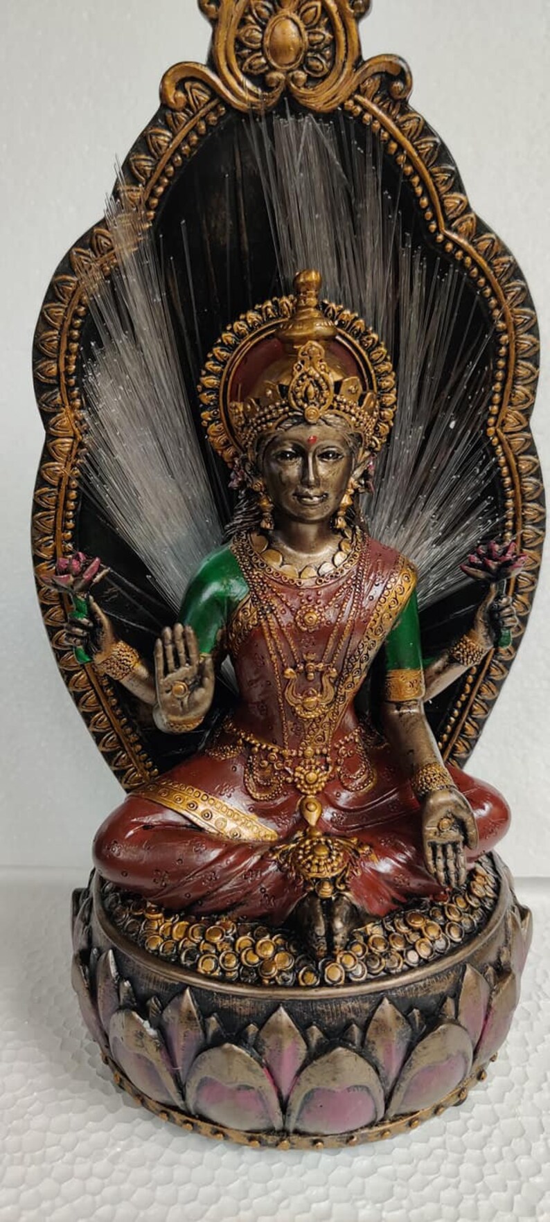 Unique Statue Goddess for Wealth Lakshmi Fiber Optic Statue Etsy