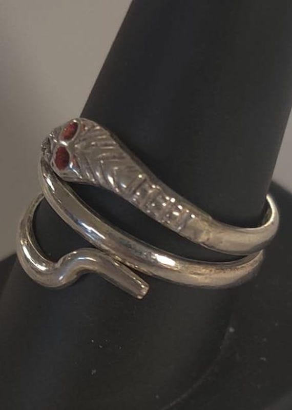 Unique Egyptian Solid Silver Cobra Ring ( Free Si… - image 5