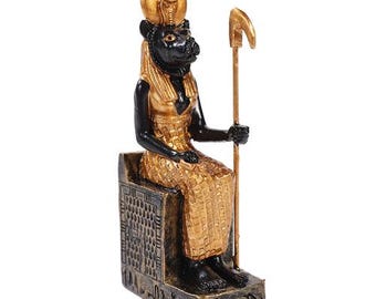 Amazing Small  Egyptian Goddess Sekhmet Statue 3&#39;&#39; H