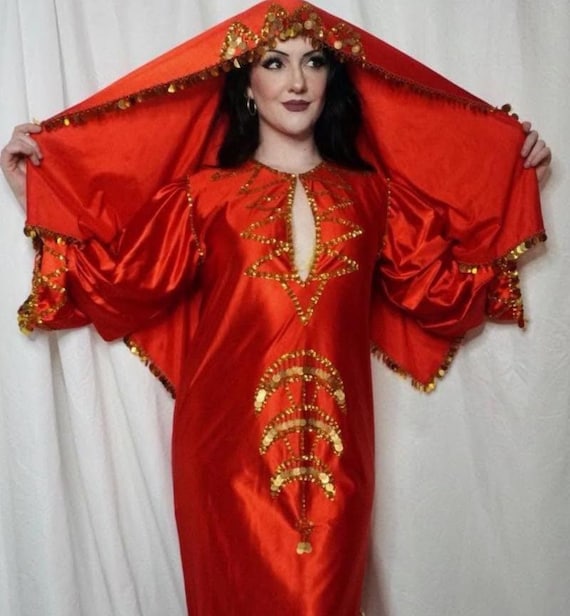 strapless open back dress Elegant Red Chiffon Arabic Evening Dresses With Cape Sleeves SF032 Red / 16 main image 0