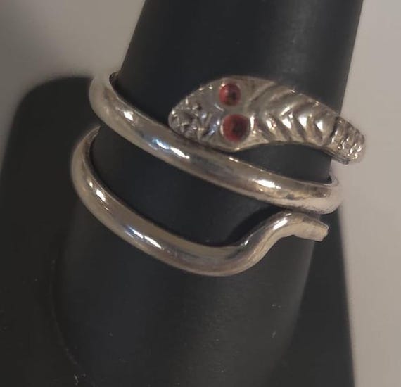 Unique Egyptian Solid Silver Cobra Ring ( Free Si… - image 1